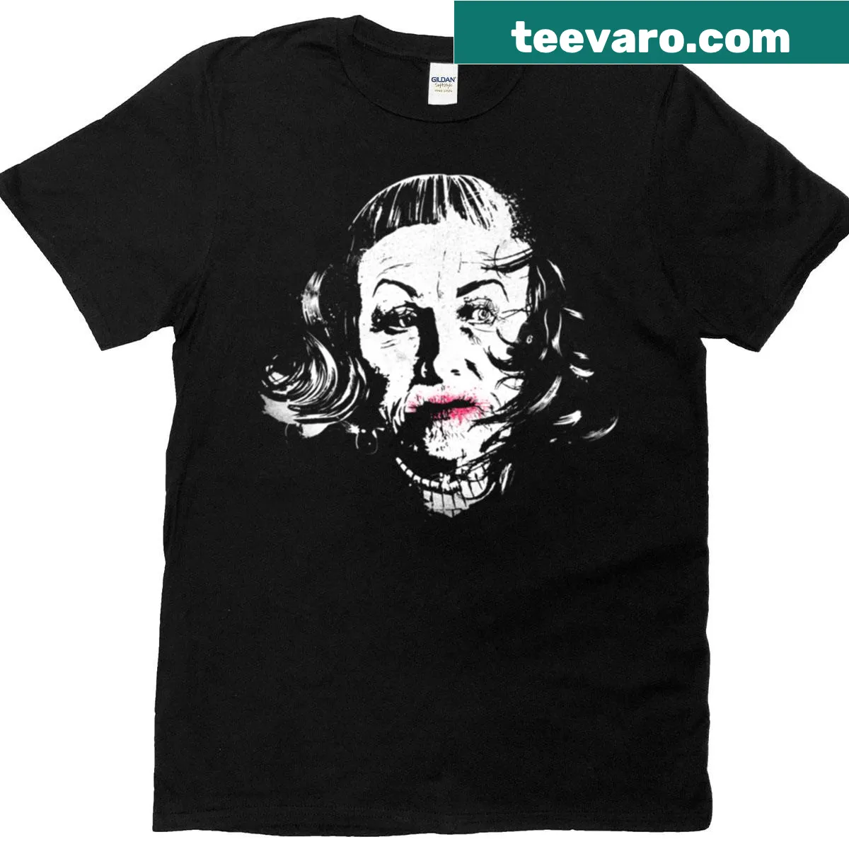 Horror movie t-shirt featuring Aunt Gladys from Weapons — on a men's t-shirt