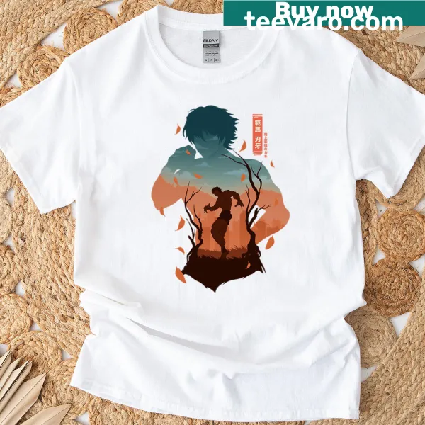 Silhouette t-shirt featuring Baki Hanma character design
