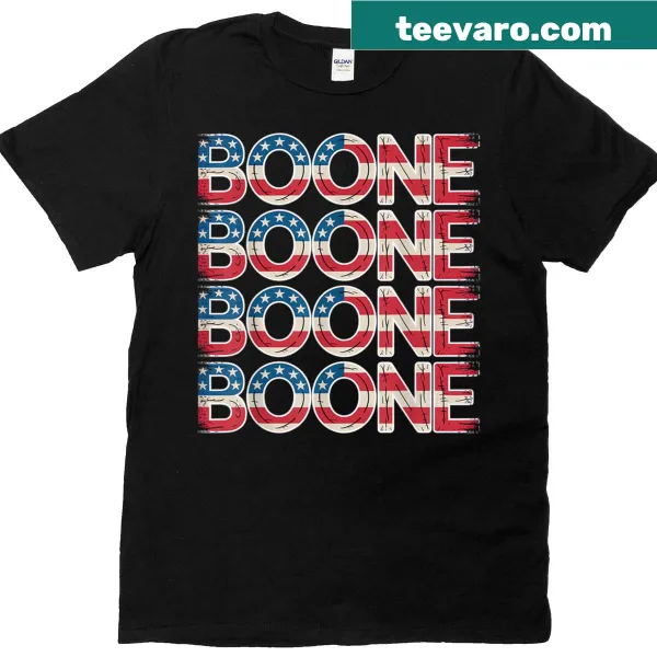 Personalized vintage T-shirt with 'I Love Boone' text