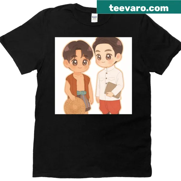 Chibi Aouboom graphic T-shirt with cute characters.
