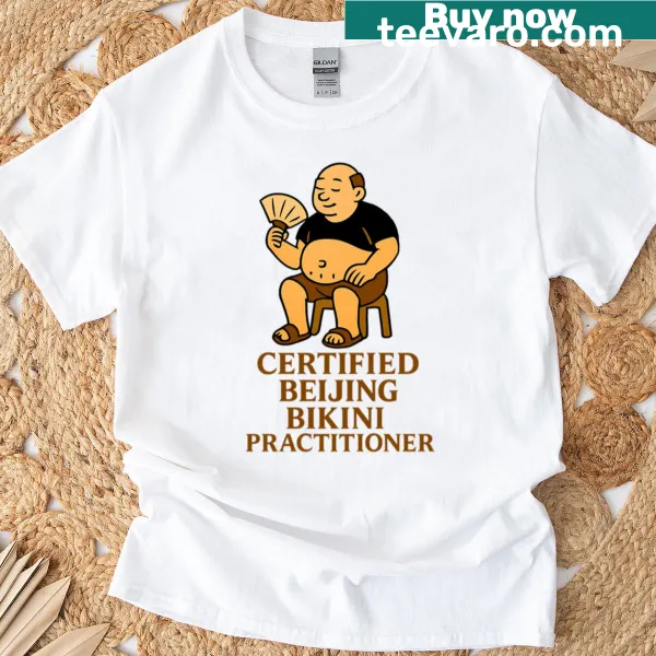 Oversized T-shirt featuring a humorous bikini graphic