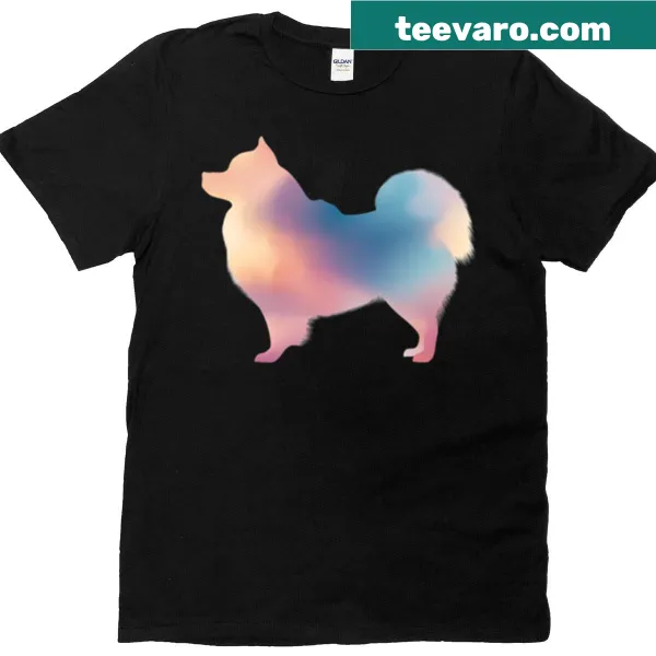 Delightful dog silhouette T-shirt featuring a playful silhouette design.