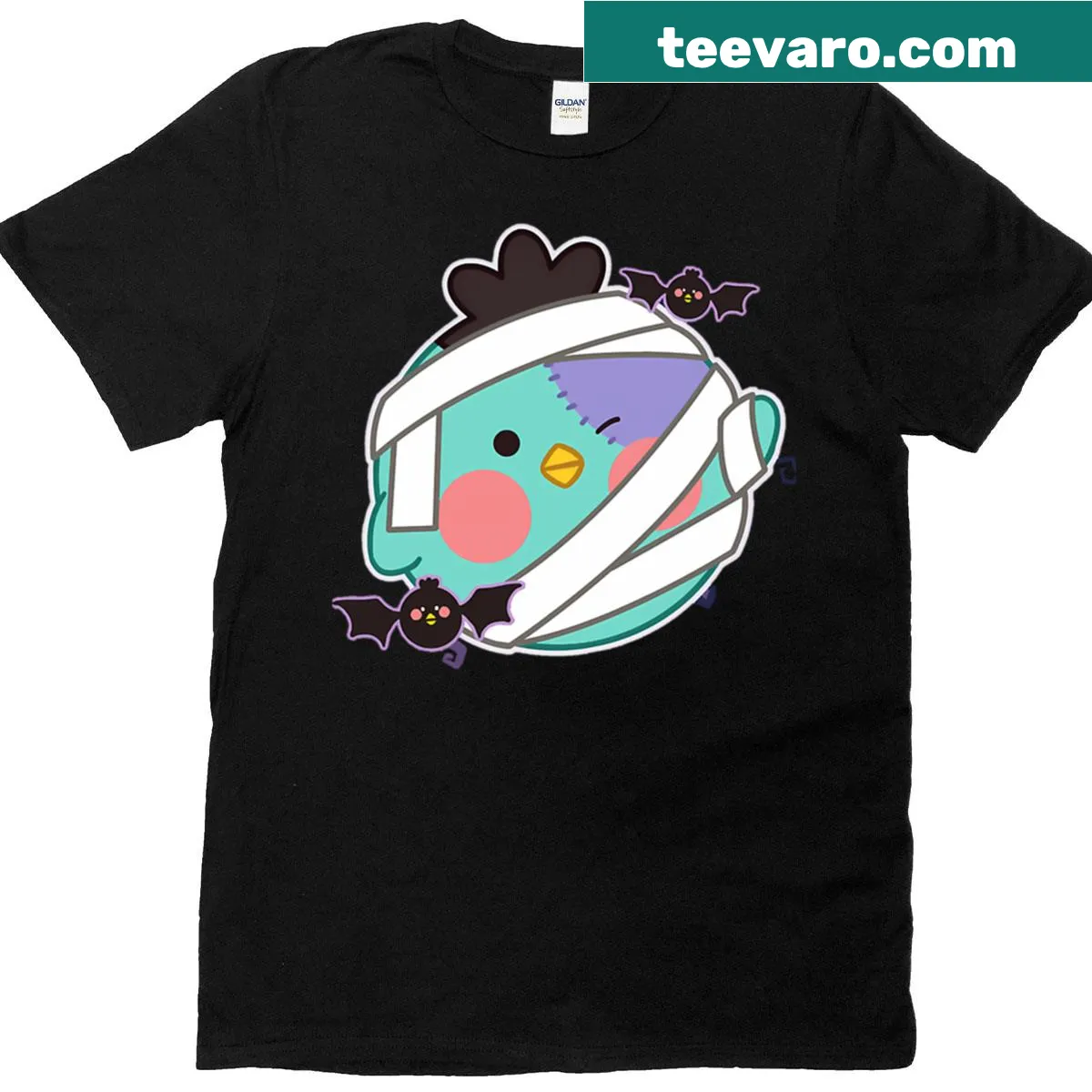 Comedic cartoon ninja with scissors graphic on vintage t-shirt — on a men's t-shirt