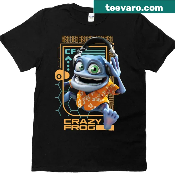 Playful 'Headphones On Ring Ding Ding' text graphic inspired by Crazy Frog.