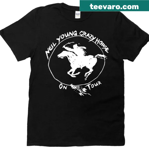 T-shirt featuring a bold graphic of Crazy Horse