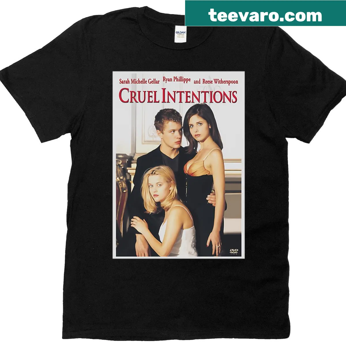 T-shirt featuring the iconic poster design from Cruel Intentions. — on a men's t-shirt