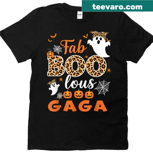 Playful Halloween shirt with leopard and spooky phrases.