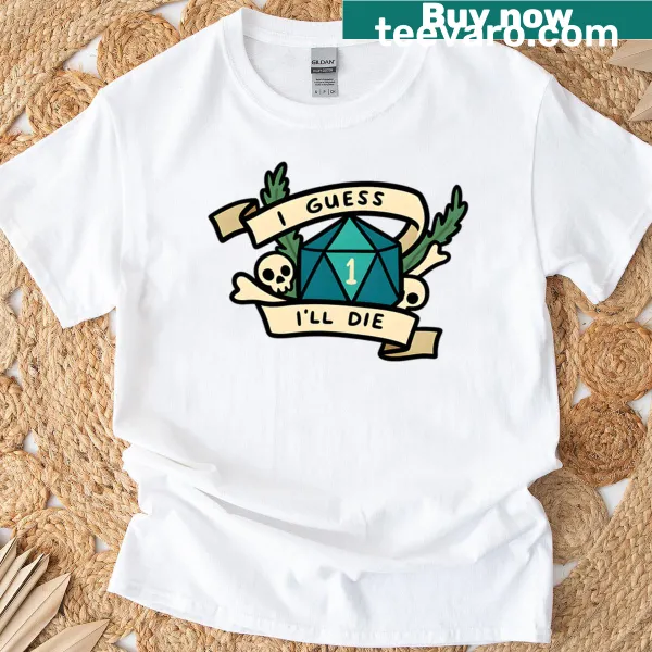 Funny gaming t-shirt with D20 reference and humorous phrase