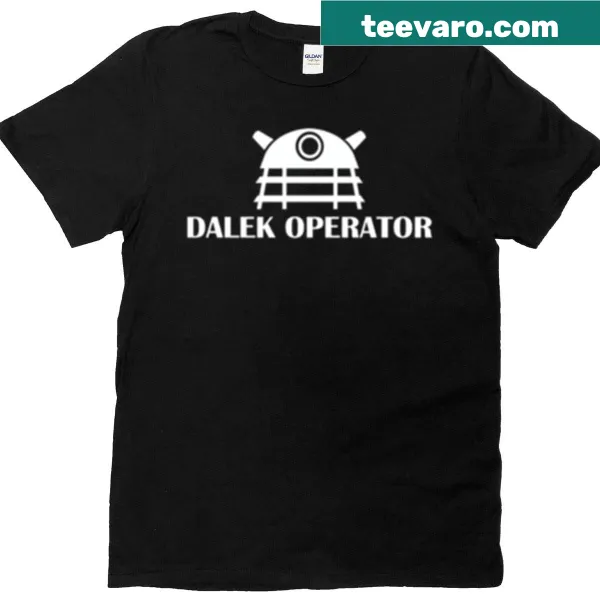 T-shirt featuring a detailed illustration of a Dalek from sci-fi