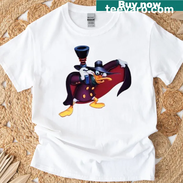 Vintage-style Darkwing Duck graphic on a t-shirt