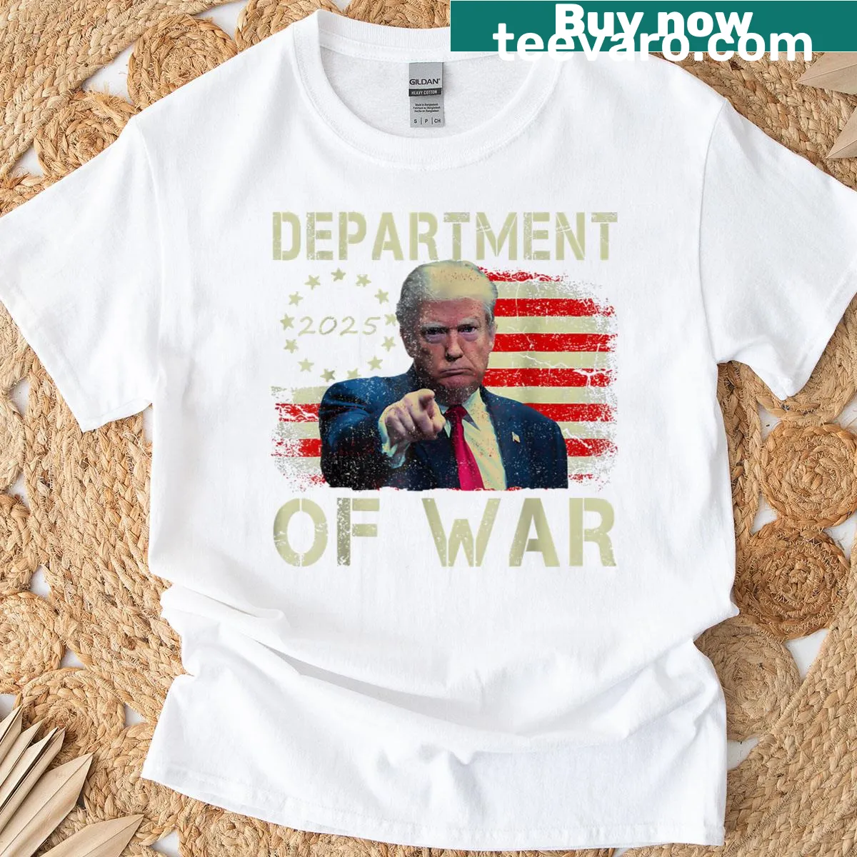 Department Of War Established 2025 t-shirt with bold typography — on a men's t-shirt
