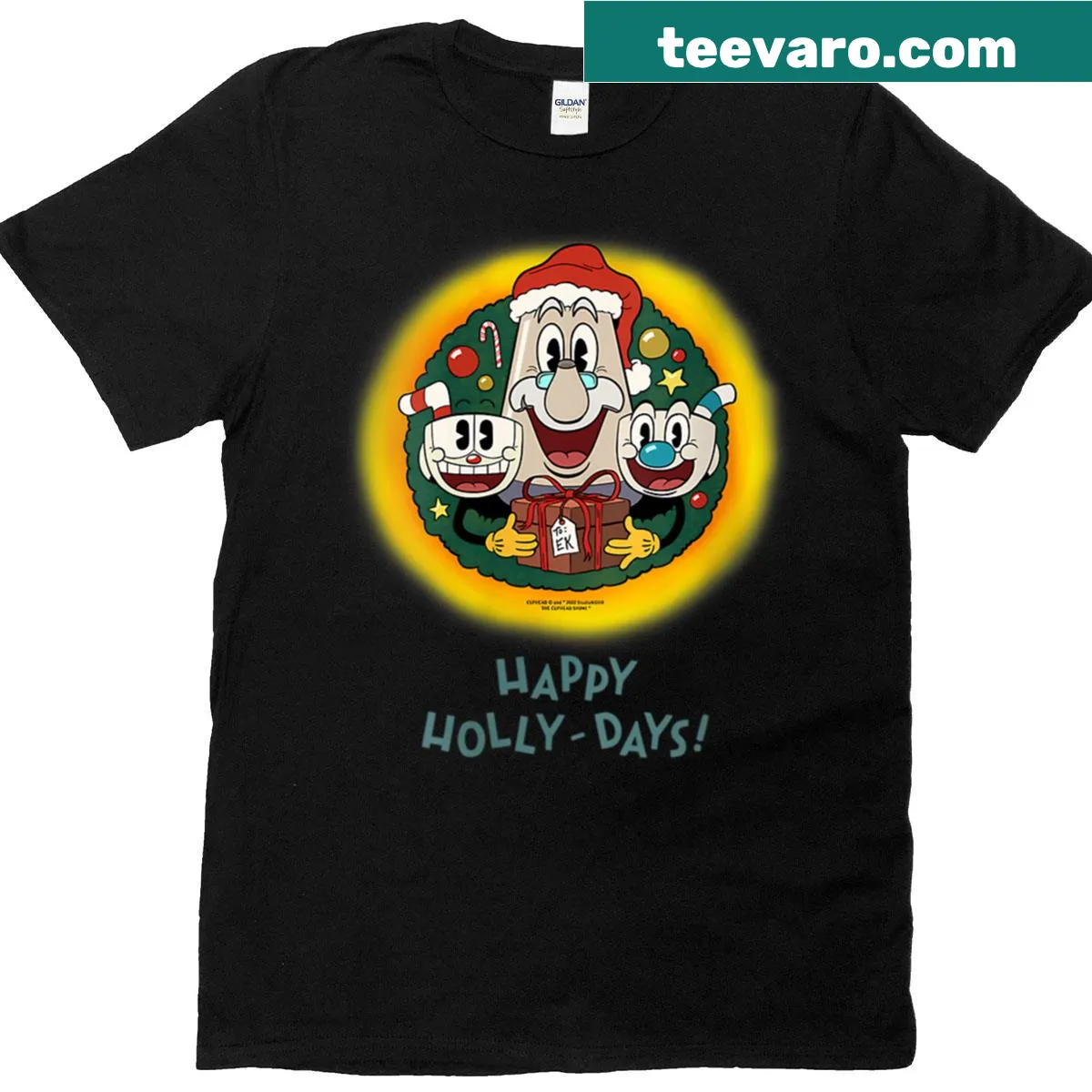 Retro design of a devil holding dice, representing adventure and risk — on a men's t-shirt