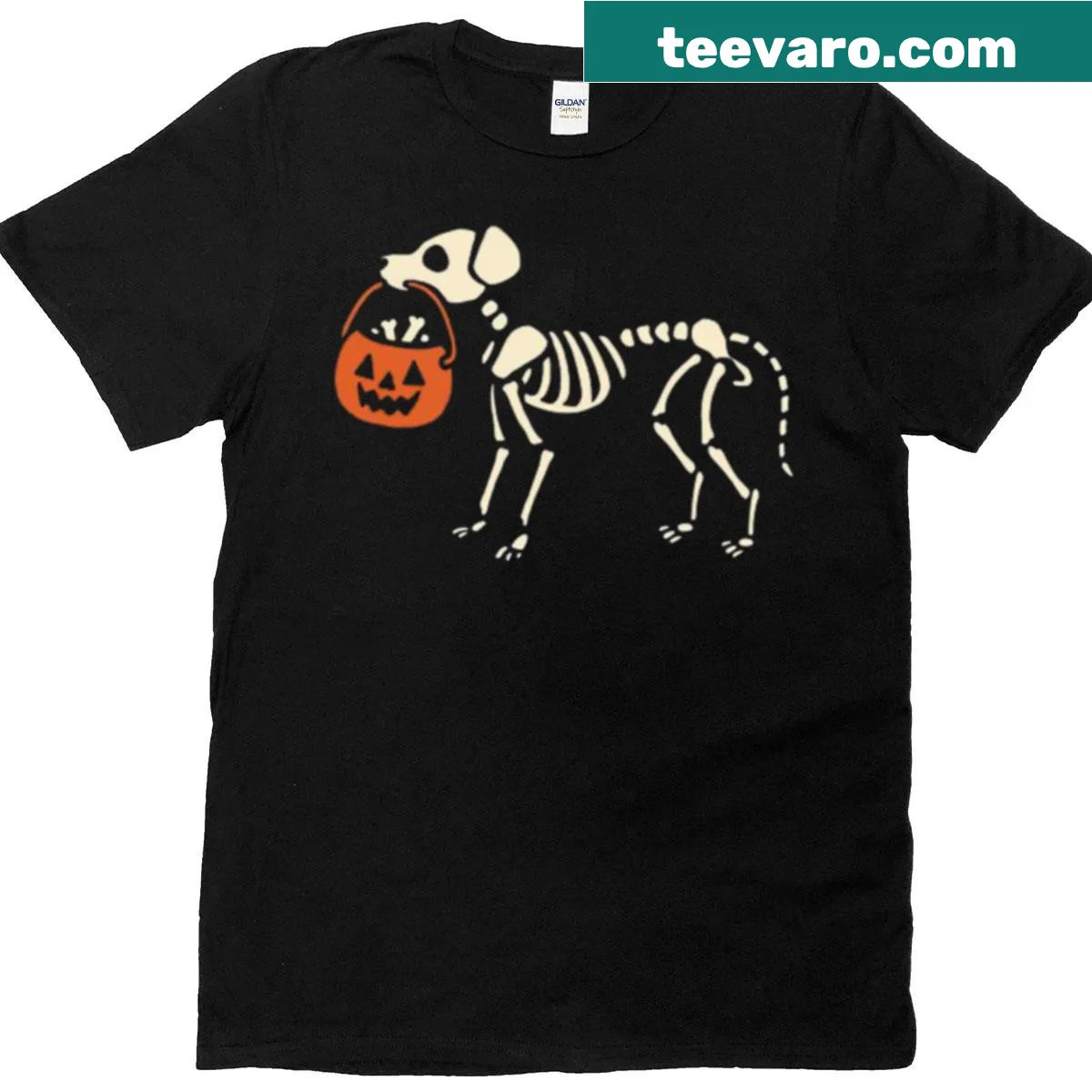 Illustrated t-shirt with playful dog bones design. — on a men's t-shirt