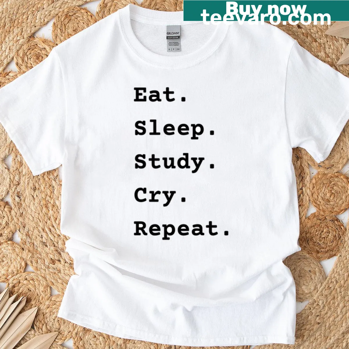 Oversized T-shirt featuring humor about student life and academics — on a men's t-shirt
