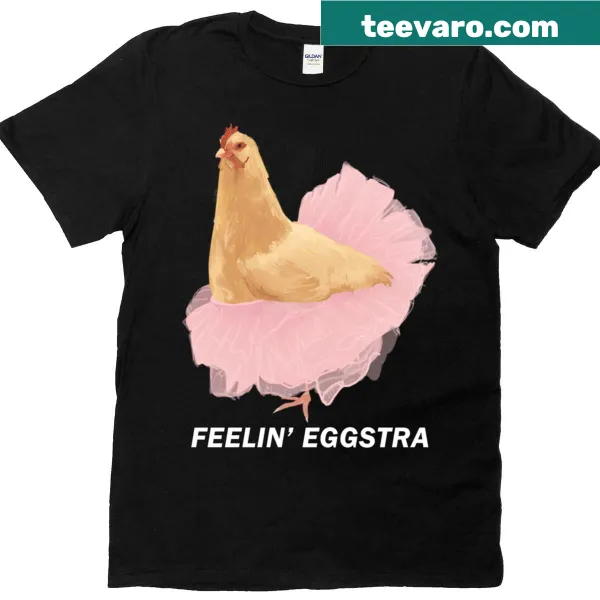 Cartoon chicken in a tutu graphic t-shirt for kids