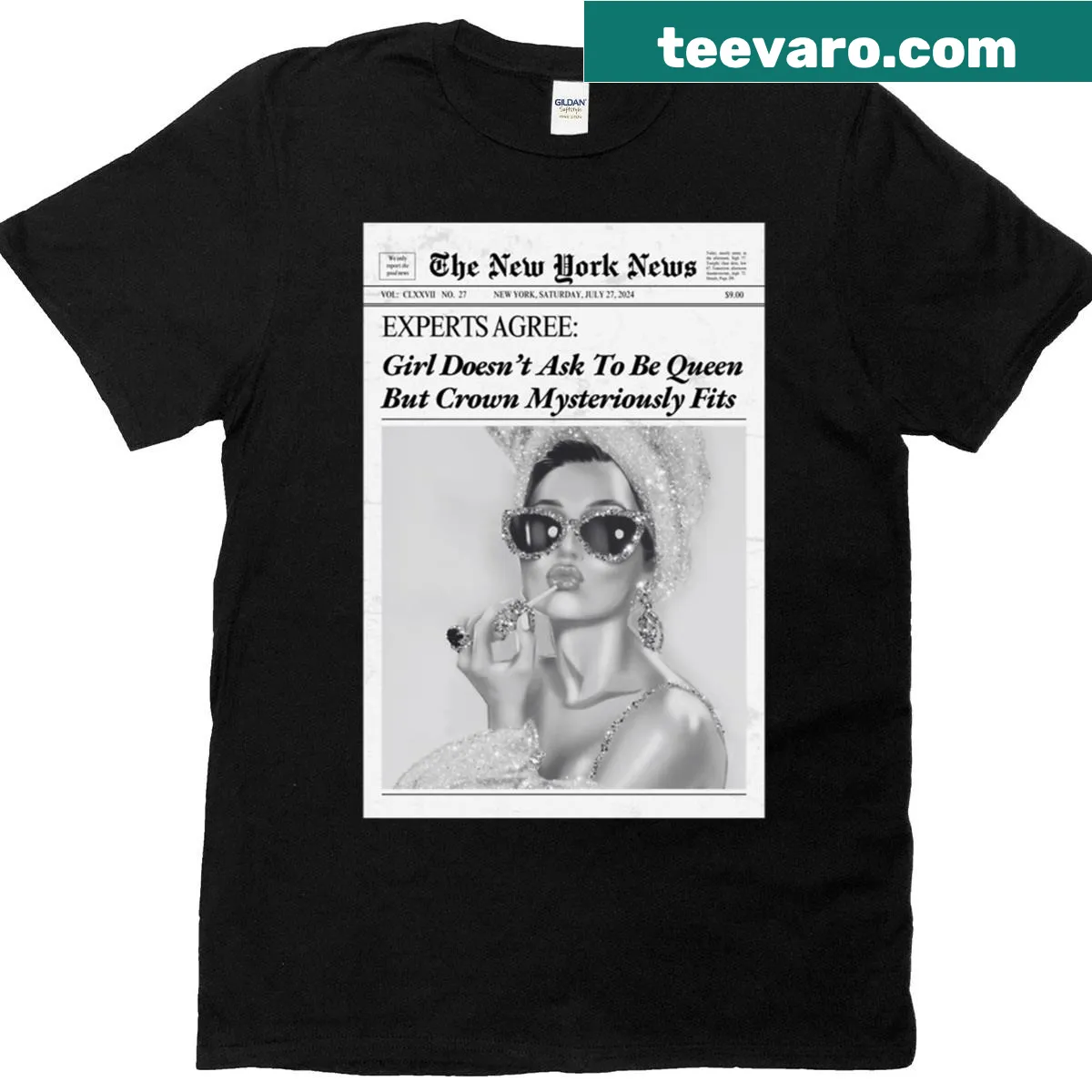 Retro oversized feminist sarcastic quote t-shirt — on a men's t-shirt