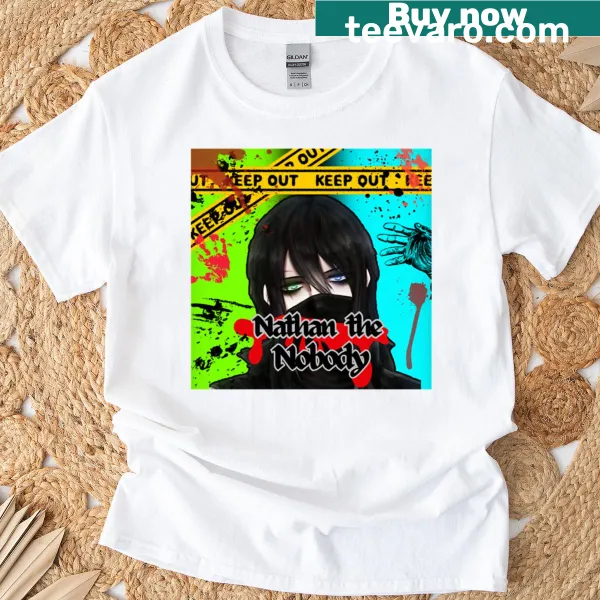 Creepy T-shirt with a shadowy nobody design for horror fans