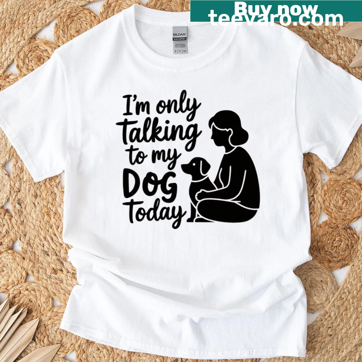 Sarcastic quote design for dog lovers on a T-shirt — on a men's t-shirt
