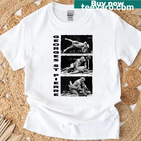 T-shirt honoring Georges St-Pierre with bold typography