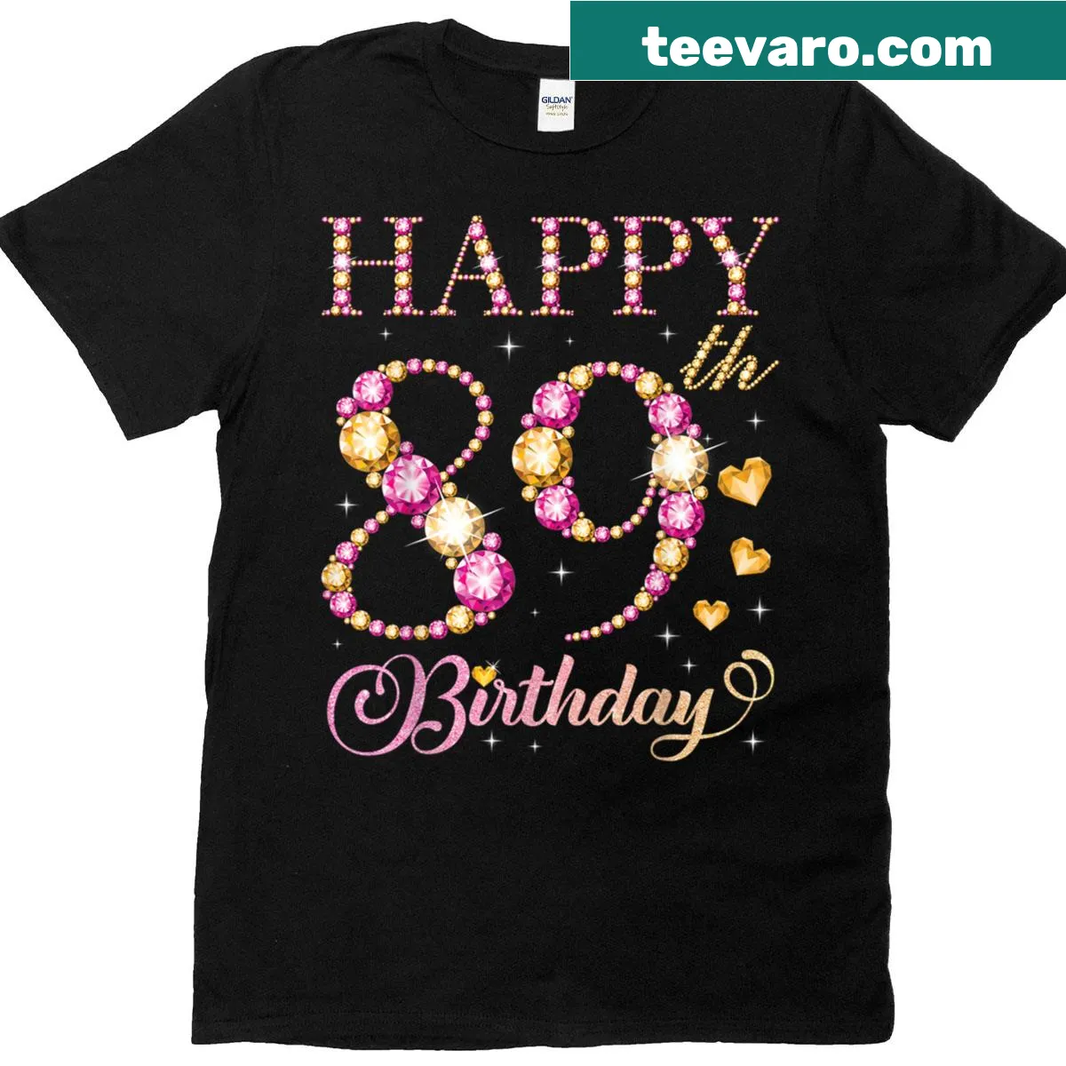 Sentimental birthday t-shirt celebrating 89 years — on a men's t-shirt