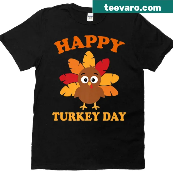 Cute Thanksgiving turkey illustration on a family t-shirt