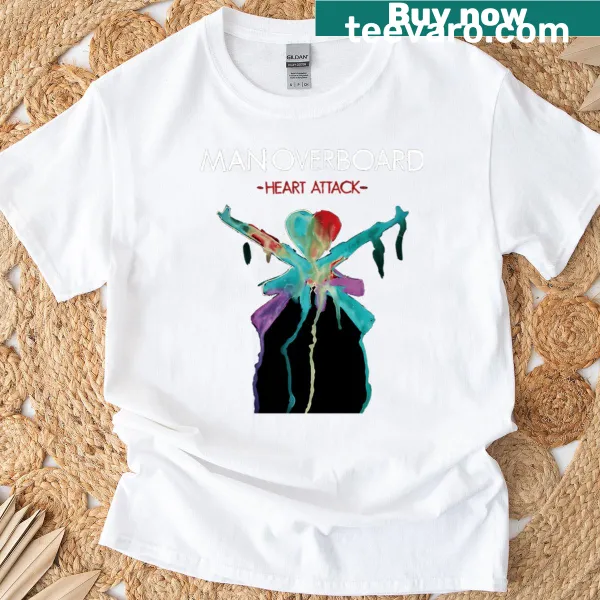 Comical T-shirt featuring 'Heart Attack' in playful typography