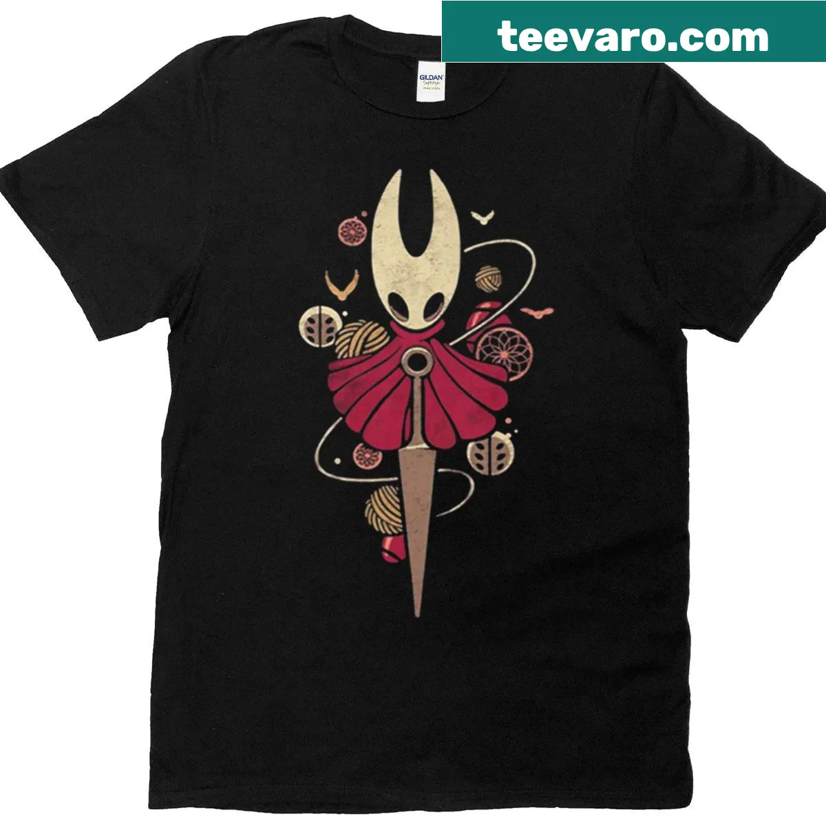 Vintage style Hollow Knight Silksong graphic T-shirt — on a men's t-shirt