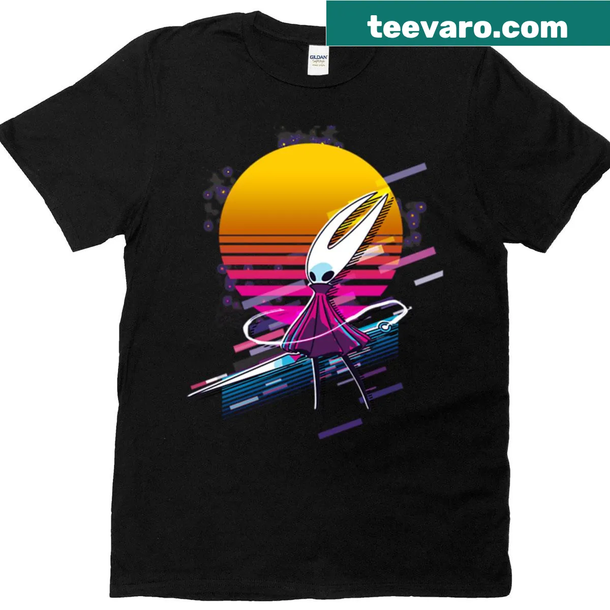 Retro Hornet design from Hollow Knight Silksong on a shirt — on a men's t-shirt