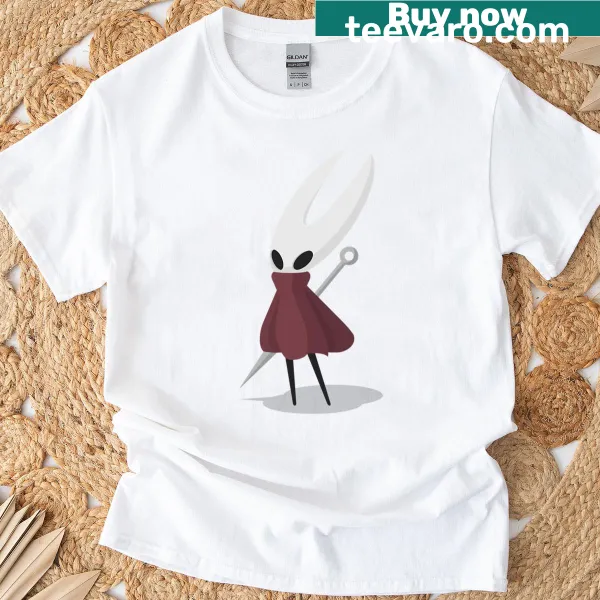 Hollow Knight character Hornet graphic on a t-shirt