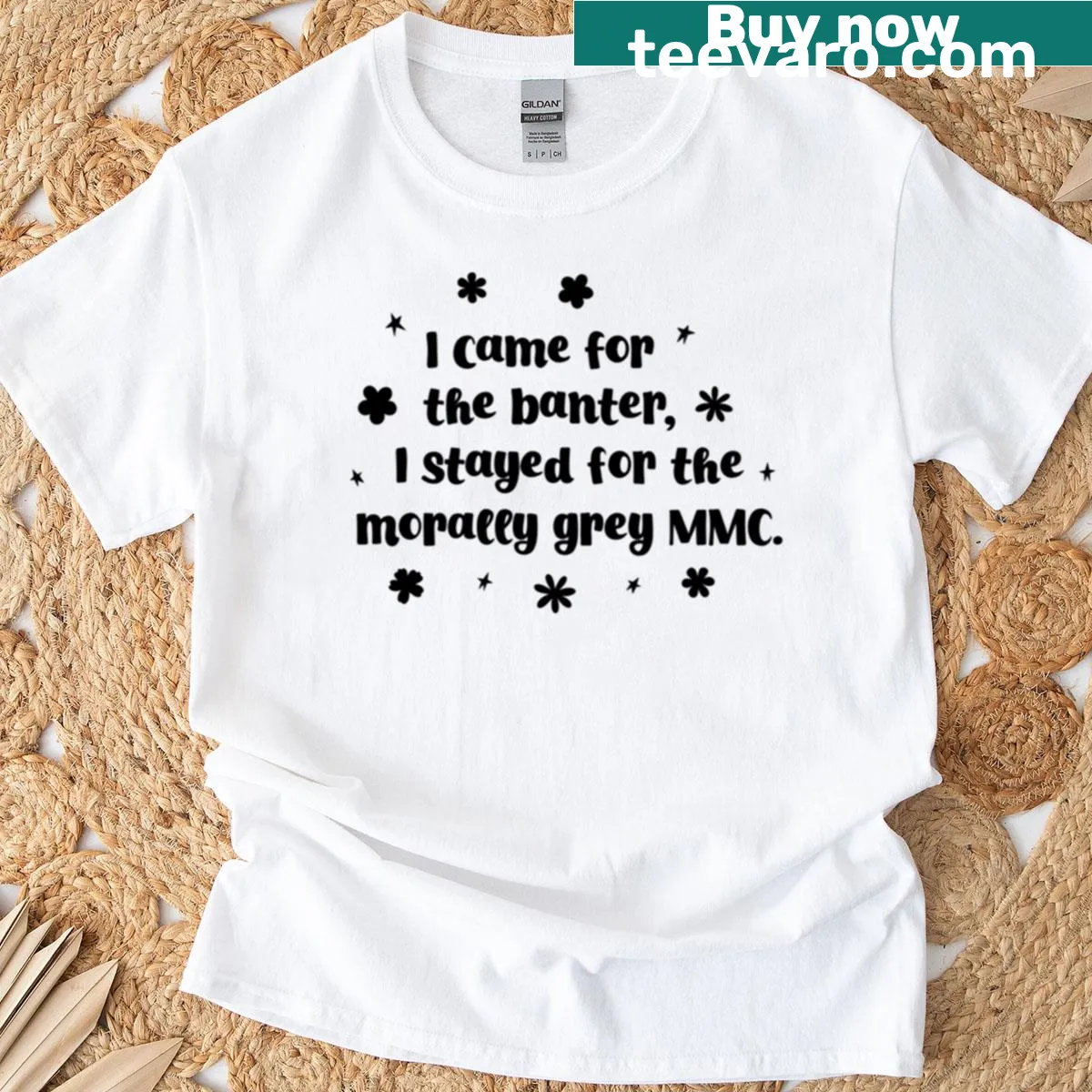 Whimsical bookish quote shirt for readers — on a men's t-shirt