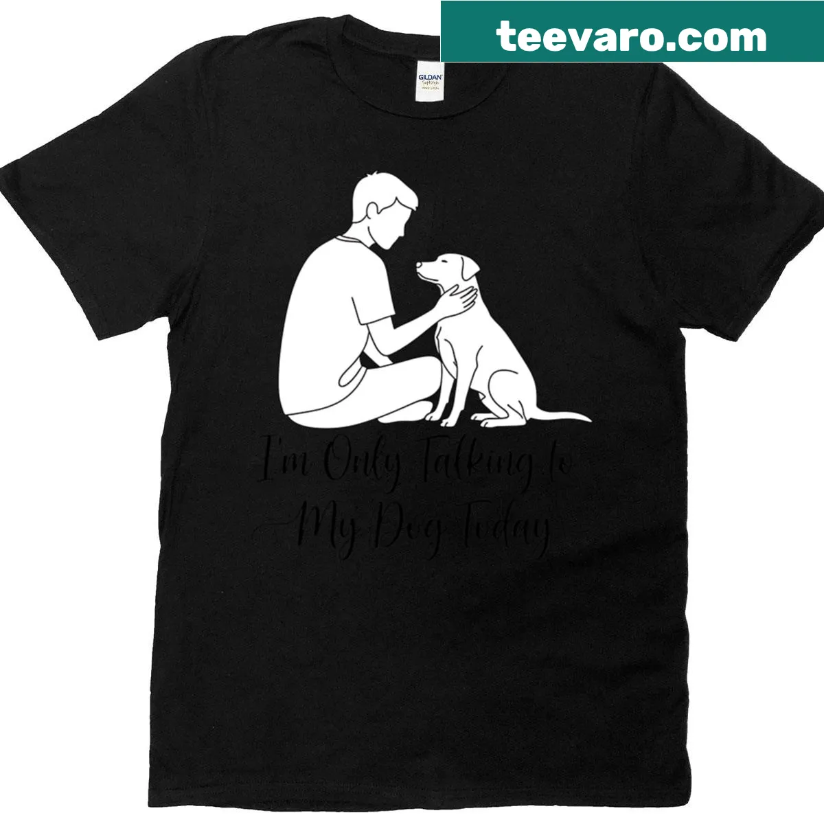Funny dog lover T-shirt with humorous text — on a men's t-shirt