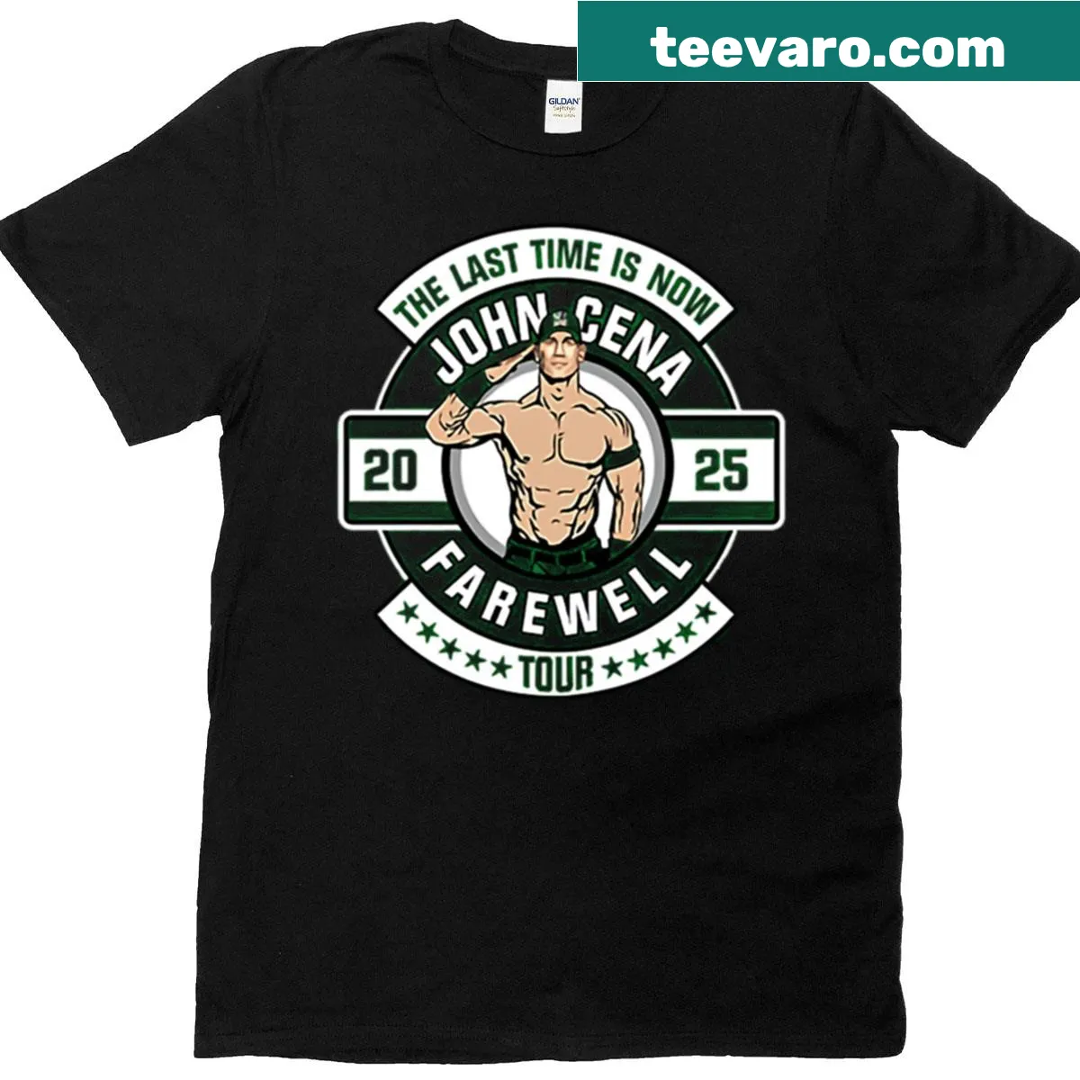 Farewell tour T-shirt featuring John Cena tribute text — on a men's t-shirt