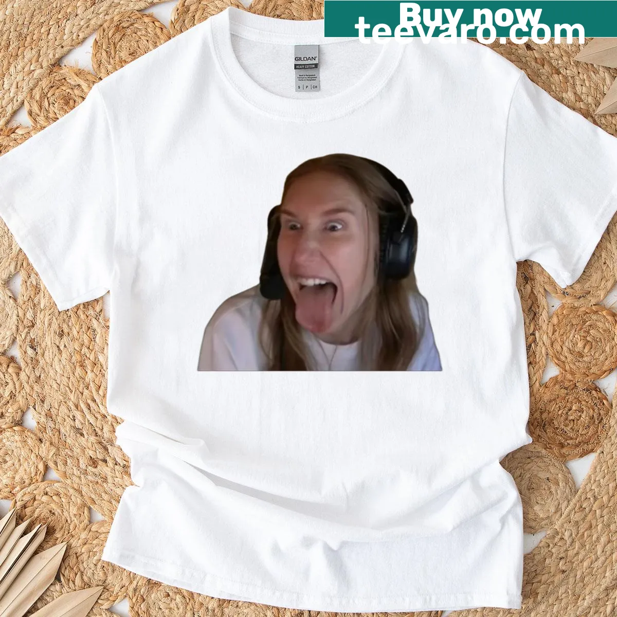 Streamer-themed T-shirt featuring Katie B's playful design — on a men's t-shirt