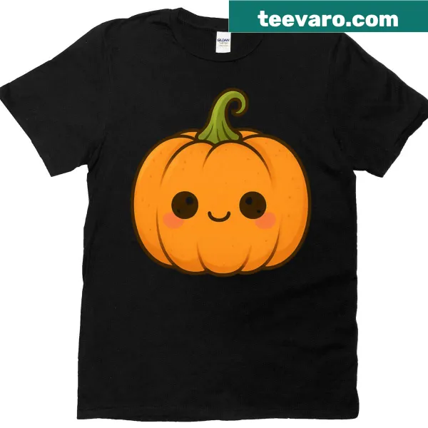 Cute cartoon pumpkin t-shirt for autumn and Halloween