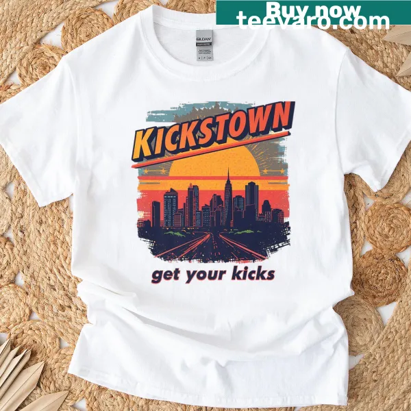 Typography design with the phrase 'Get Your Kicks'
