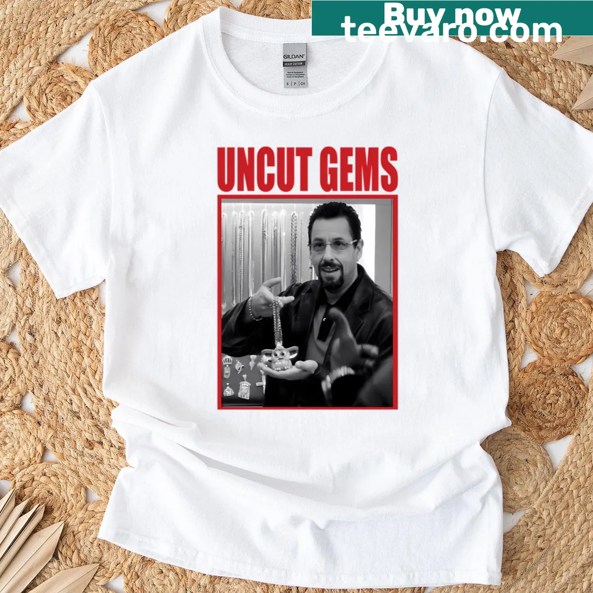 Vintage-style t-shirt featuring nostalgic comedy film graphics — on a men's t-shirt