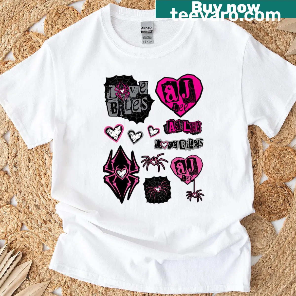 Charming graphic on a t-shirt emphasizing love — on a men's t-shirt
