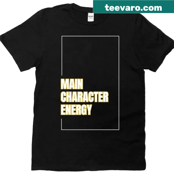 Retro oversized T-shirt with 'Main Character Energy' text
