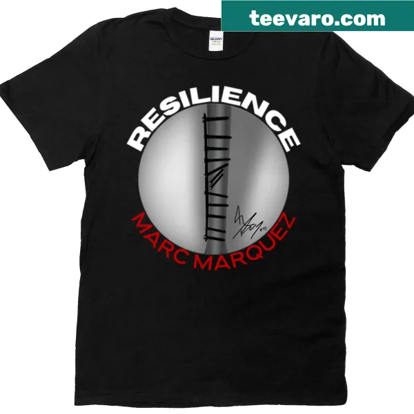 Marc Marquez T-shirt featuring an illustration of a fractured arm X-ray