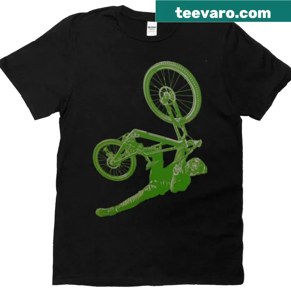 Mountain bike shirt featuring hip jump graphic
