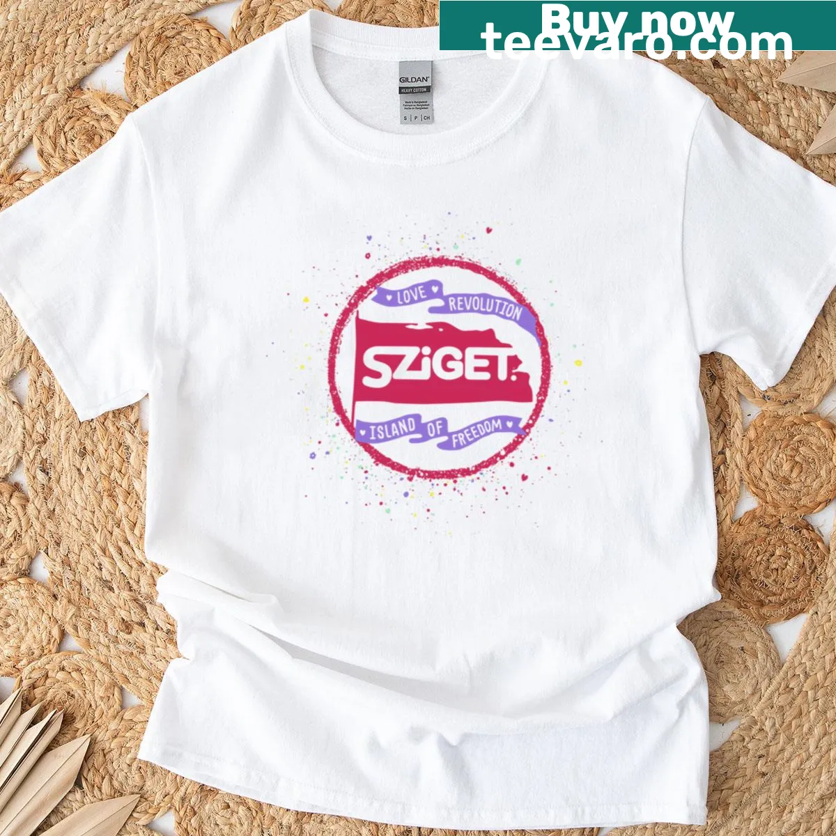 Inspirational T-shirt with 'Nature Breathes' text for festival lovers — on a men's t-shirt
