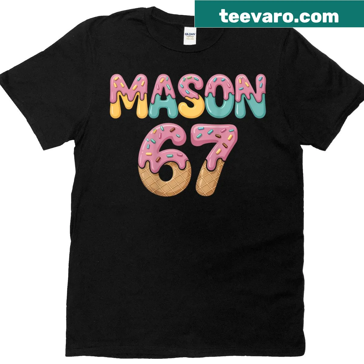 Graphic design located on the back of a T-shirt — on a men's t-shirt