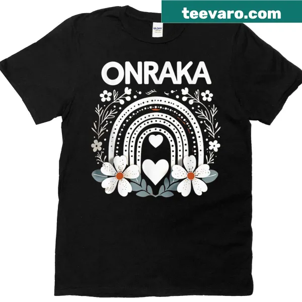 T-shirt with abstract rainbow spirit design