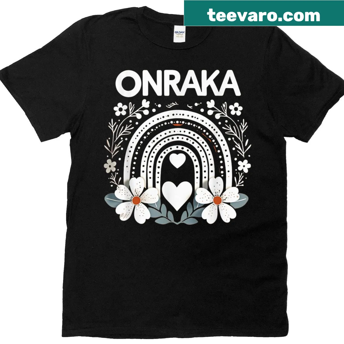T-shirt with abstract rainbow spirit design — on a men's t-shirt