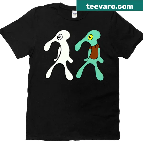 Squidward-themed t-shirt featuring a whimsical Squidward painting graphic