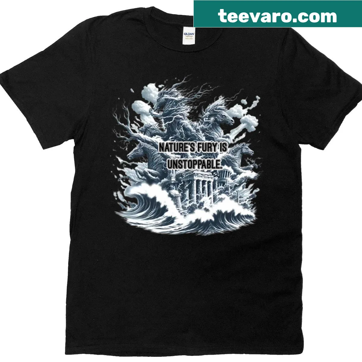 Minimalist typography design t-shirt with wildlife conservation quotes — on a men's t-shirt