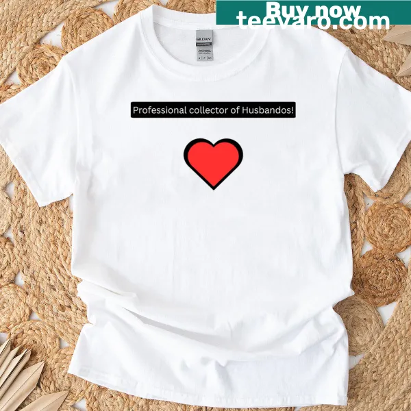 Illustrated design for 'Professional Collector Of Husbandos' on t-shirt