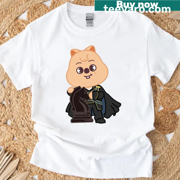 Han Quokka illustration on a casual T-shirt.