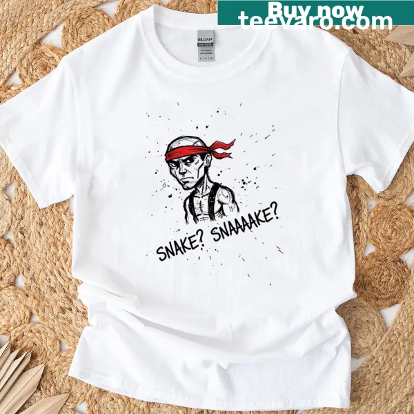 Cartoon snake design with playful text on a humorous t-shirt