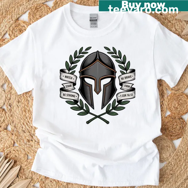 Spartan Laurel Four Commands themed T-shirt